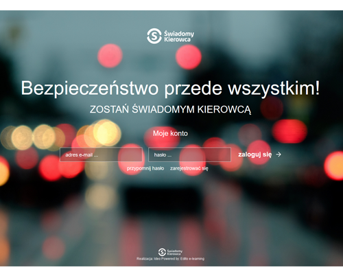 E-projekt edukacyjny „Świadomy Kierowca”