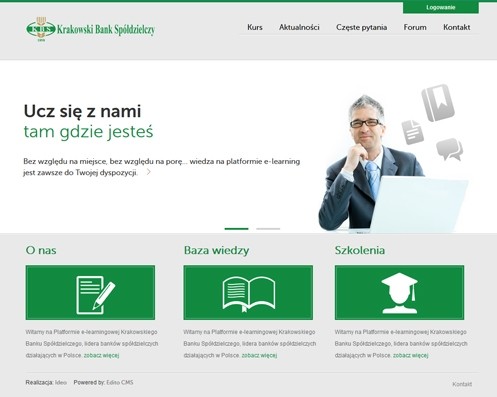 Platforma e-learningowa dla Krakowskiego Banku Spółdzielczego