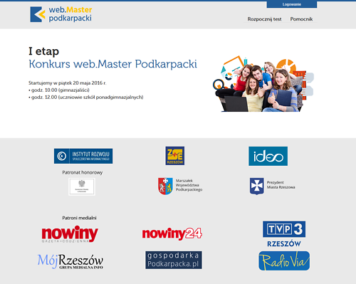 Platforma e-learningowa Konkurs.webmasterpodkarpacki.pl